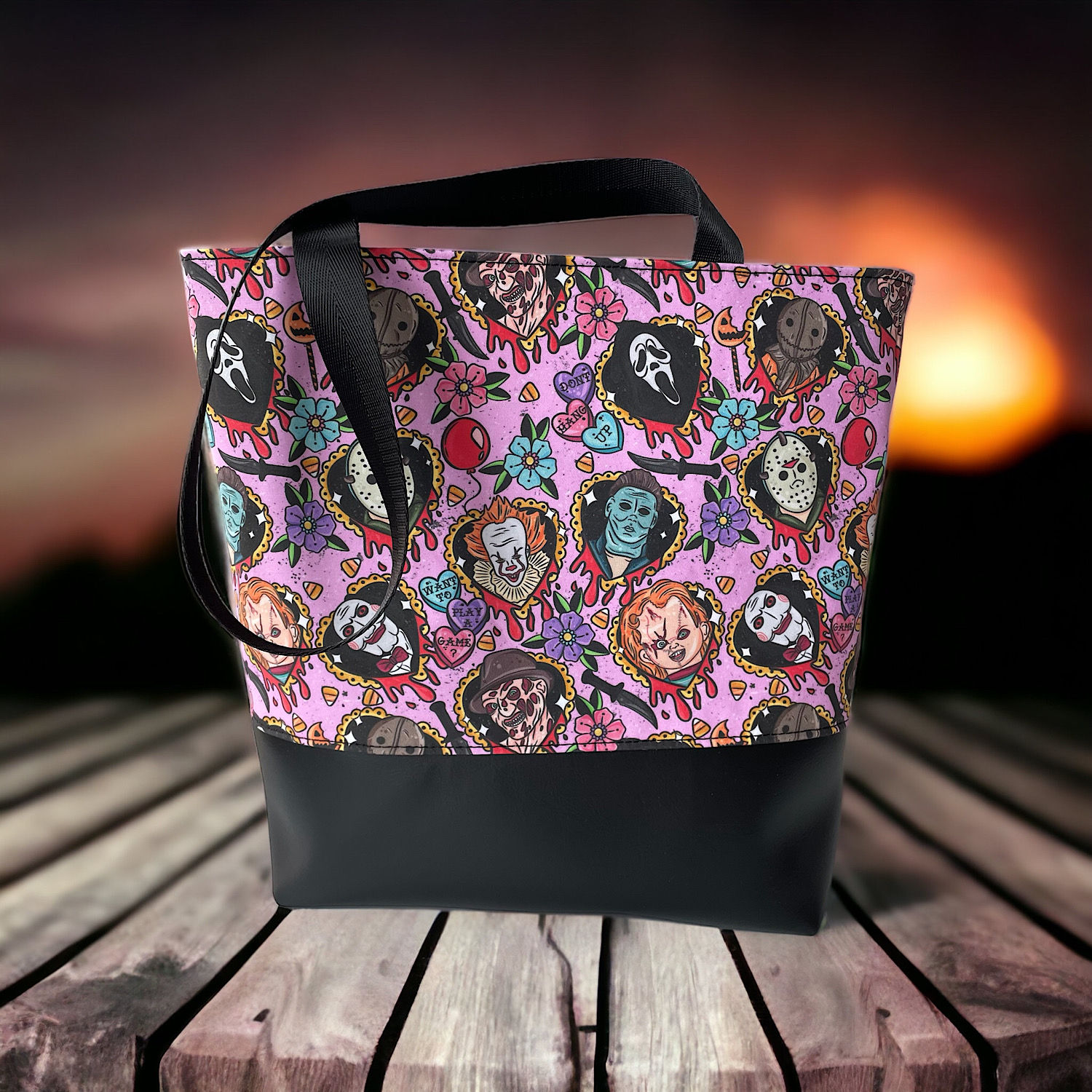 Horror Hearts Tote Bag