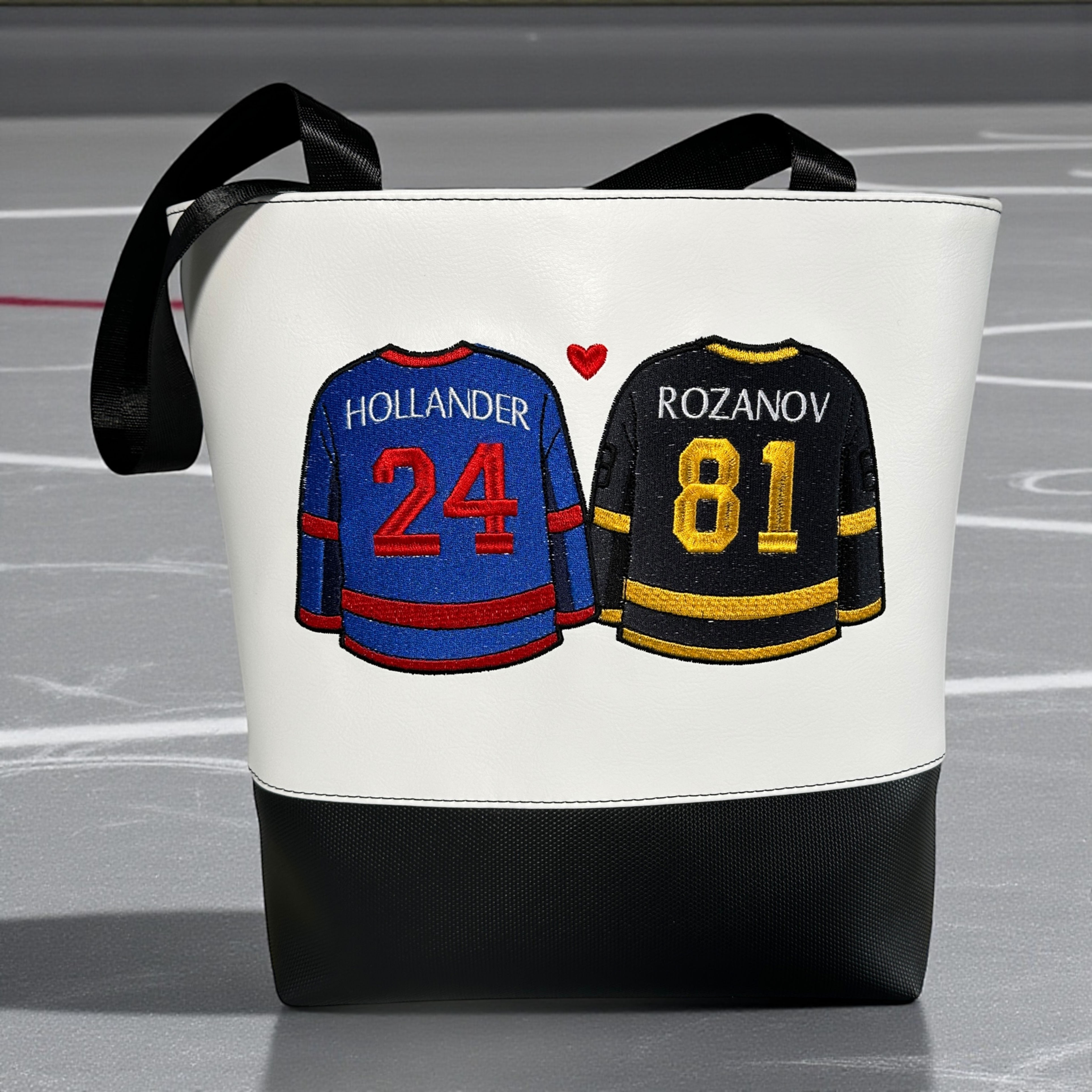 Hockey shirts tote bag