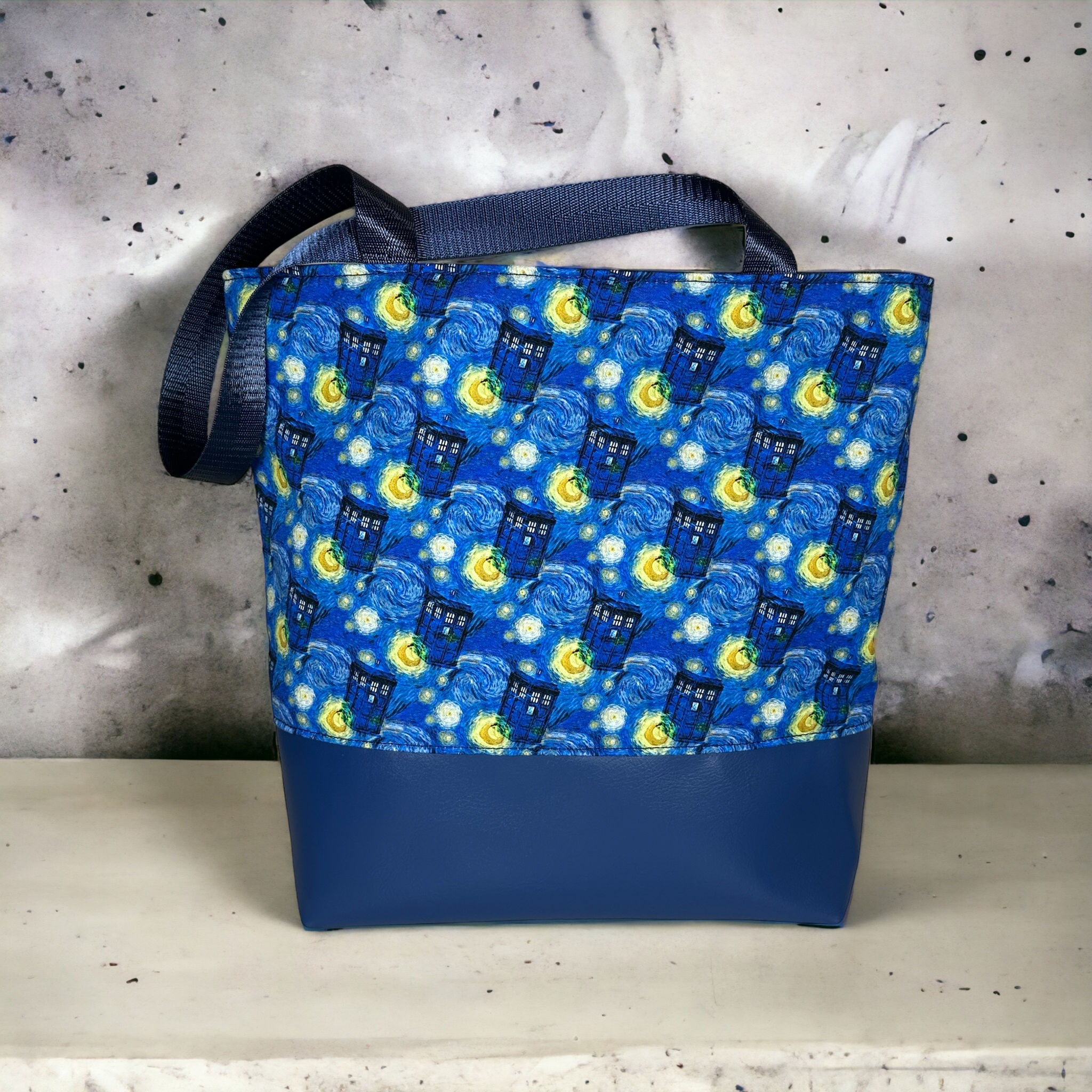 Starry Tardis Tote Bag