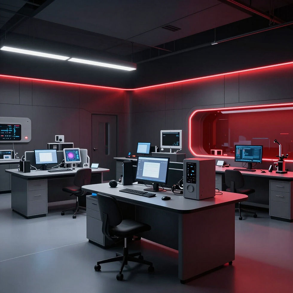 Innovative middle school STEM lab with modern workstations.