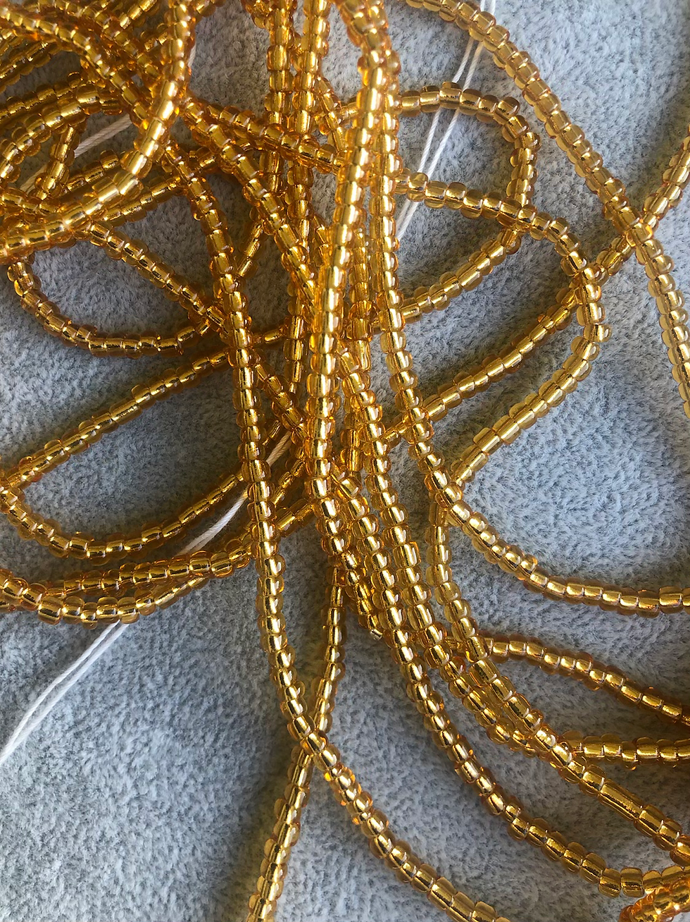 Thumbnail: Handmade African waist bead (medium sized beads)