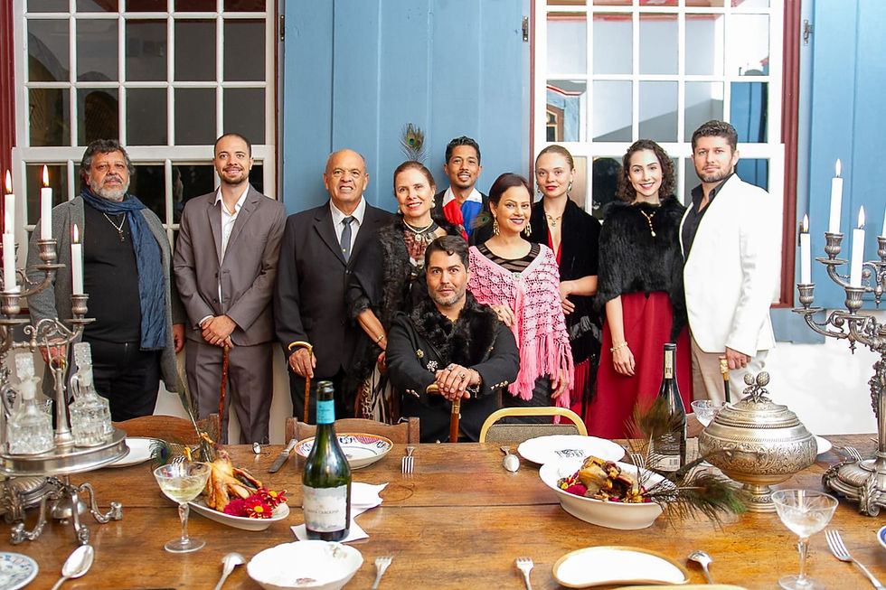 David Faria e os convidados do jantar
