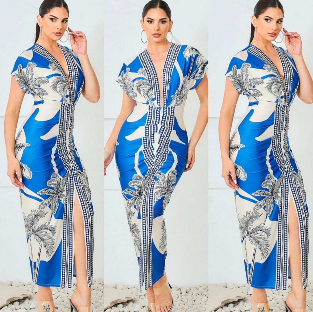 Midi dress fitted New