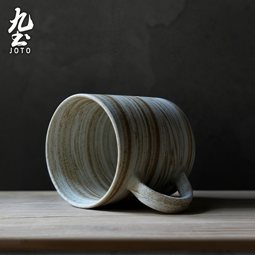 Thumbnail: JOTO - Jingdezhen Handmade Coffee Cup with Saucer, Creative, Customizable Mugs