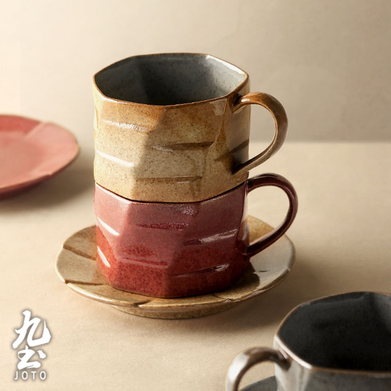 縮圖：JOTO - 250ml Rough Ceramic Coffee Mug Set, Handmade, Office, Home Mugs