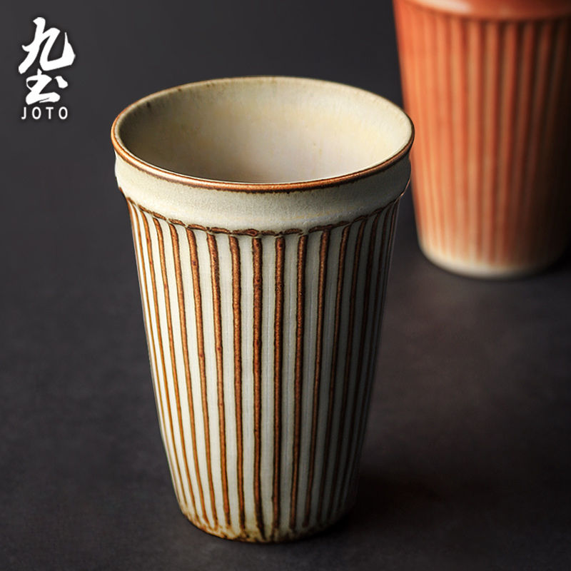 Thumbnail: JOTO - Handmade Rough Ceramic Coffee Mug, 400ml, Retro, Creative, Office, Home