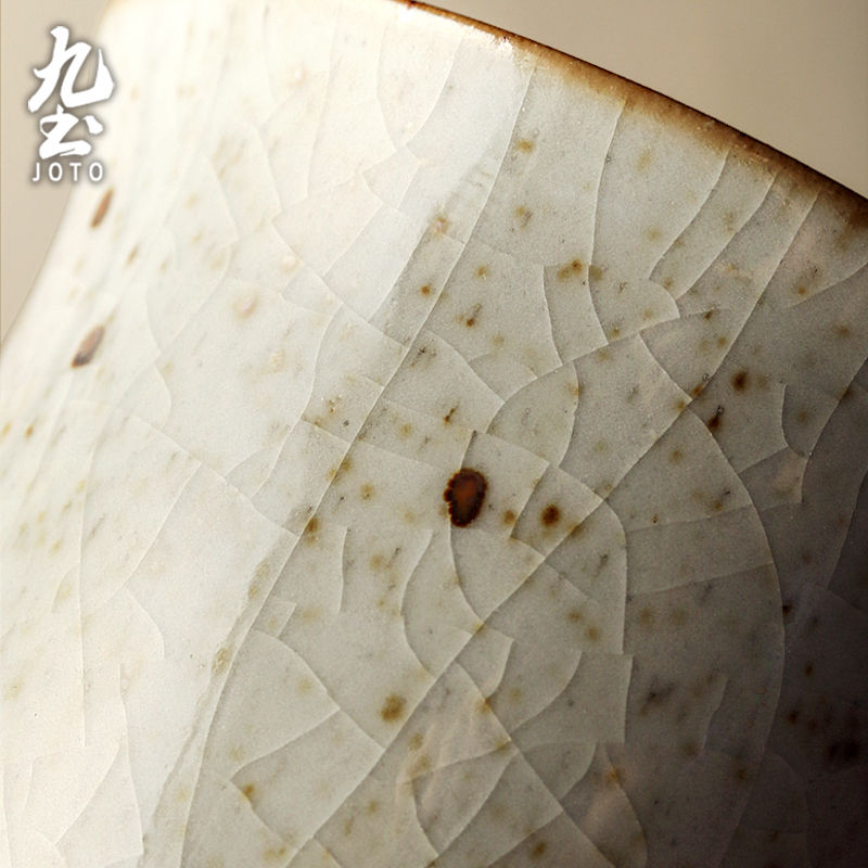 縮圖：JOTO - 粗糙陶瓷咖啡杯，280 毫升，手工制作，窑色，办公室，家用马克杯