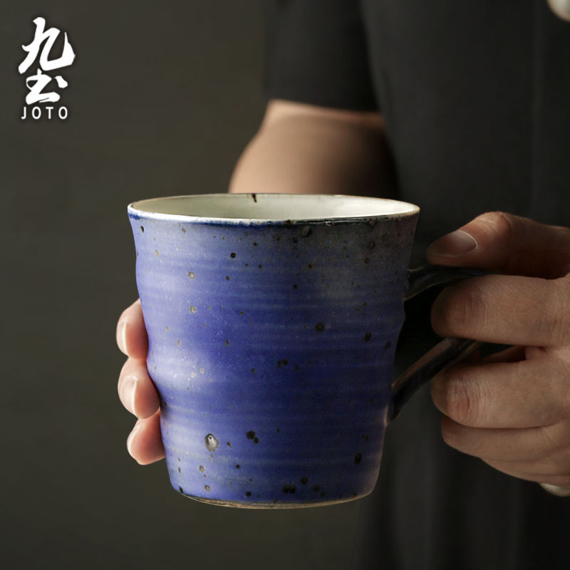 サムネイル： JOTO - Rough Ceramic Coffee Mug, 460ml, Handmade, Creative, Office, Household