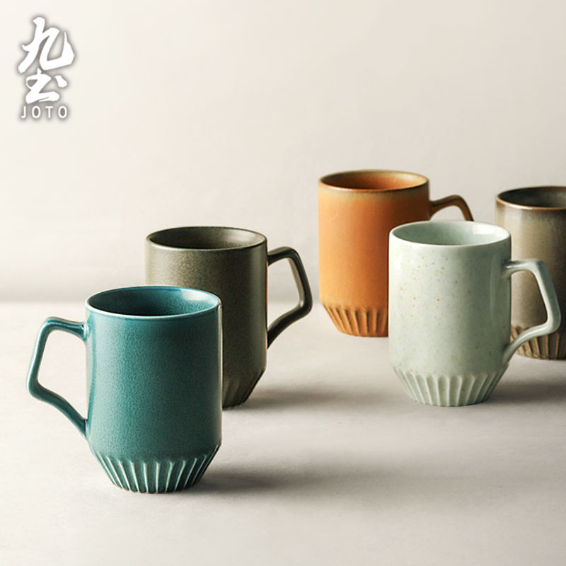 Thumbnail: JOTO - Ceramic Coffee Mug, Retro, Handmade, Simple, Creative, Office, Home Mugs