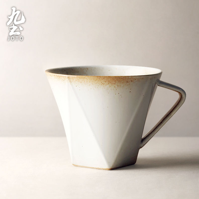 Thumbnail: JOTO - Handmade Faceted Coffee Mug, 295ml, Retro, Creative, Kiln Color, Office