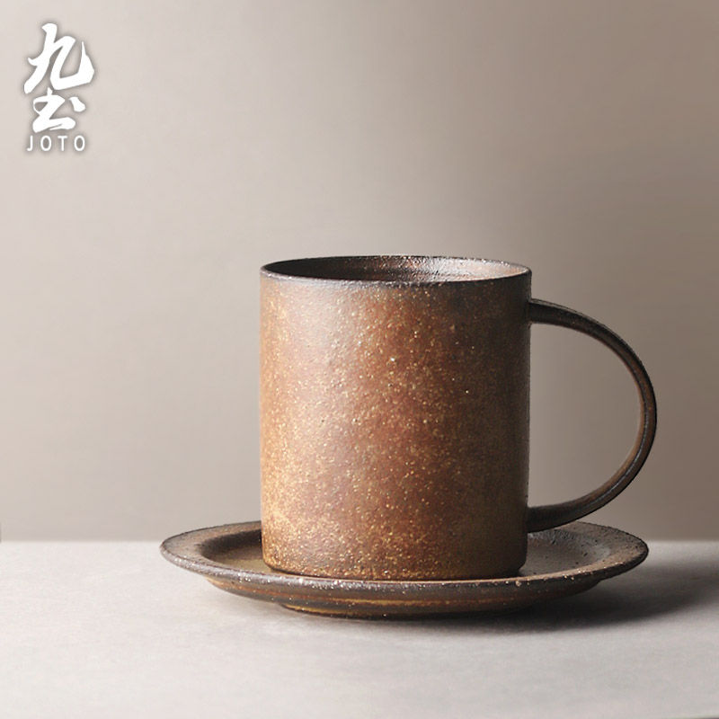 Thumbnail: JOTO - Coffee Cup and Saucer Set, 230ml/340ml, Retro, Creative, Office