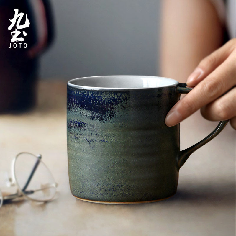 サムネイル： JOTO - Handmade Coffee Mug, 400ml, Kiln Color, Japanese, Personalized, Office
