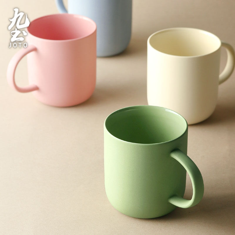 JOTO - Ceramic Coffee Mug, 190ml, American, Macaron Color, Handmade