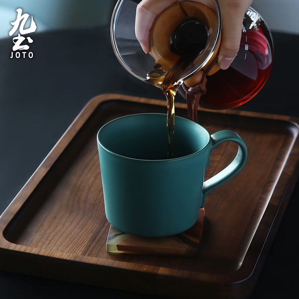 Thumbnail: JOTO 350ml Ceramic Mugs, Drinking Cup with Handle, Man and Woman Use