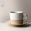 サムネイル： JOTO - Rough Ceramic Coffee Cup and Saucer Set, 120ml, Personalized