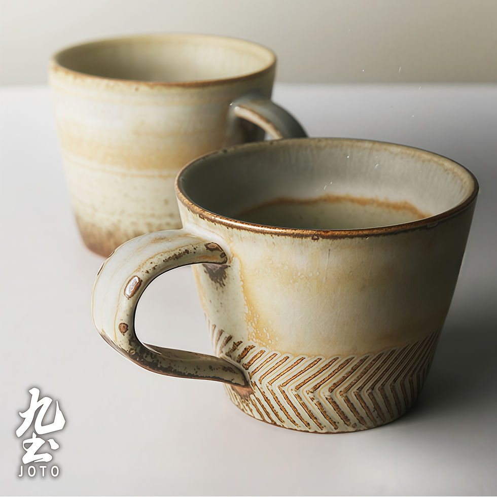 サムネイル： JOTO - Rough Ceramic Coffee Mug, Handmade, Creative, Designer, Home