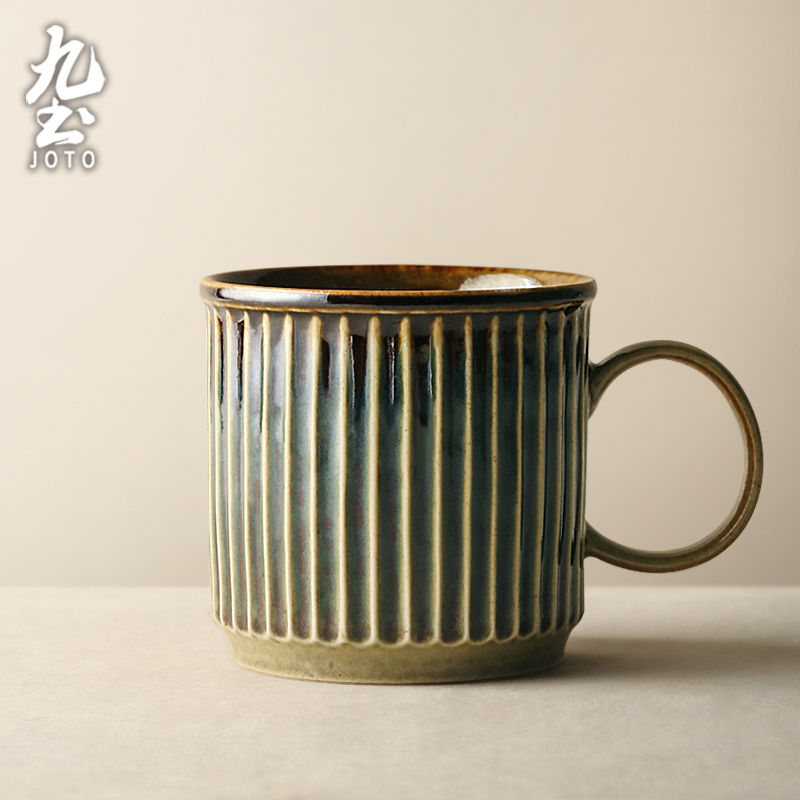 サムネイル： JOTO - Coffee Mug, 320ml, Rough Clay, Kiln-Formed, Handmade, Office, House