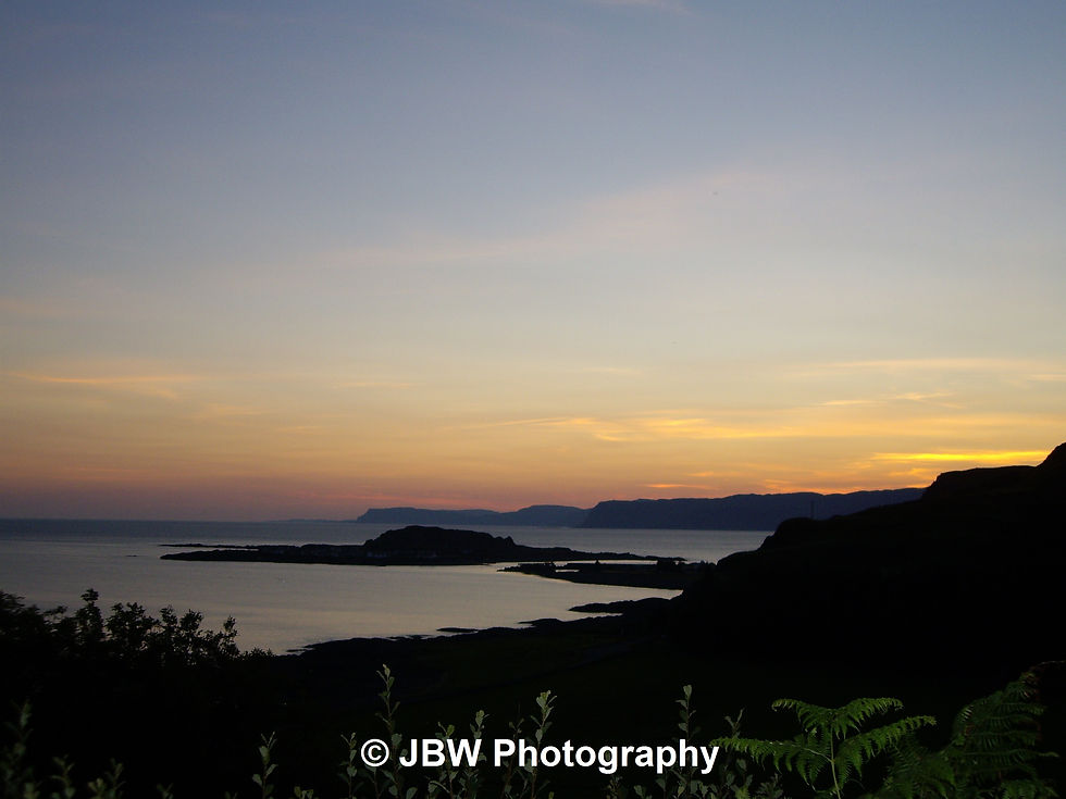Sunset over island of Seil