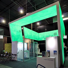Illuminated exhibition stand