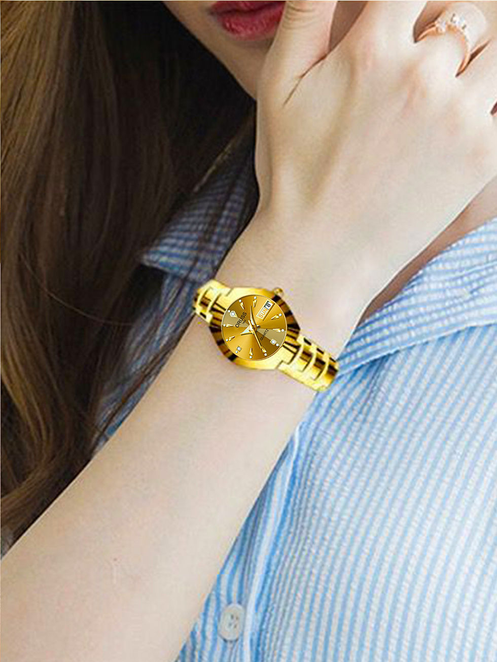 Miniatura: ORUSS Hot Brand Ladies' Watch High Quality Stainless Steel  Waterproof Luminous 