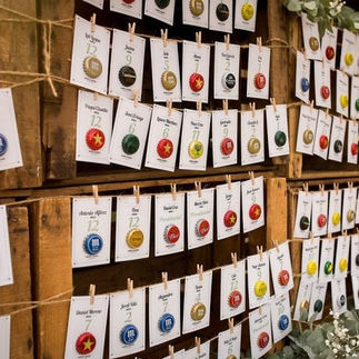 seating de una boda para que los invitados de los novios sepan su ubicación en las mesas
