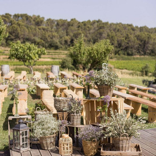 boda con elementos naturalespara su decoración
