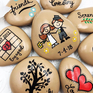piedras personalizadas para regalar el día de tu boda de ensueño