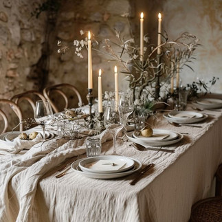 menaje espectacular para la decoración de las mesas de una boda