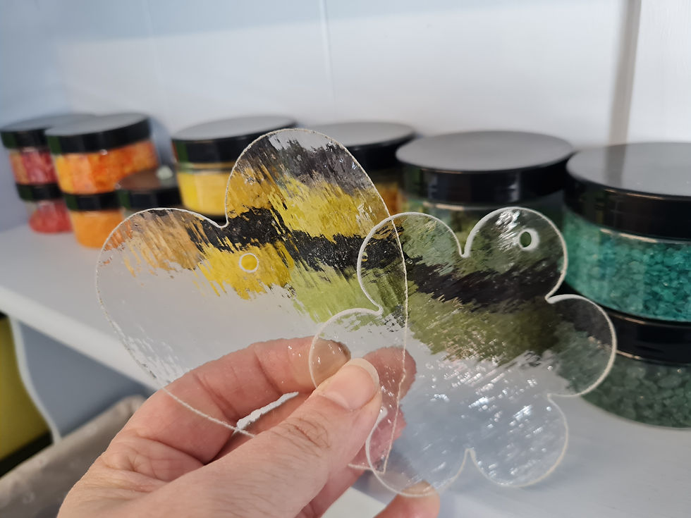 Glass Fusing -Hanging Heart or Flower