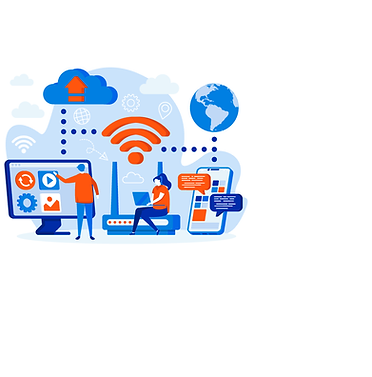 Image of People working using IOT.