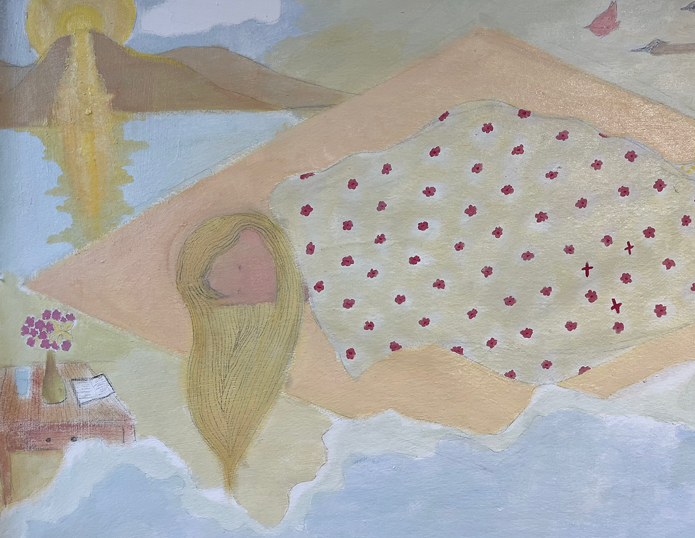 I kept going and added her individual strands of hair.