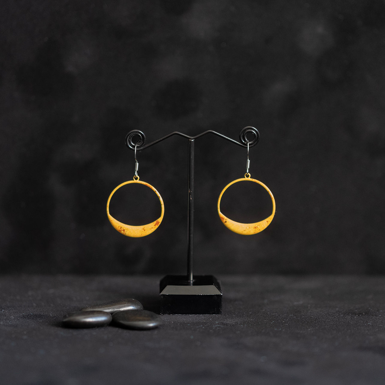 Boucles d'oreilles 'Madras jaune'
