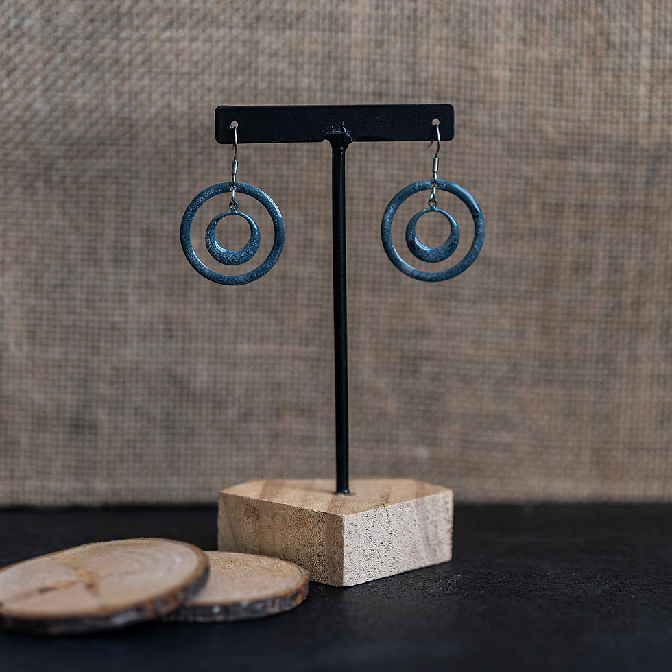 Miniature : Boucles d'oreilles' Pema gris' 