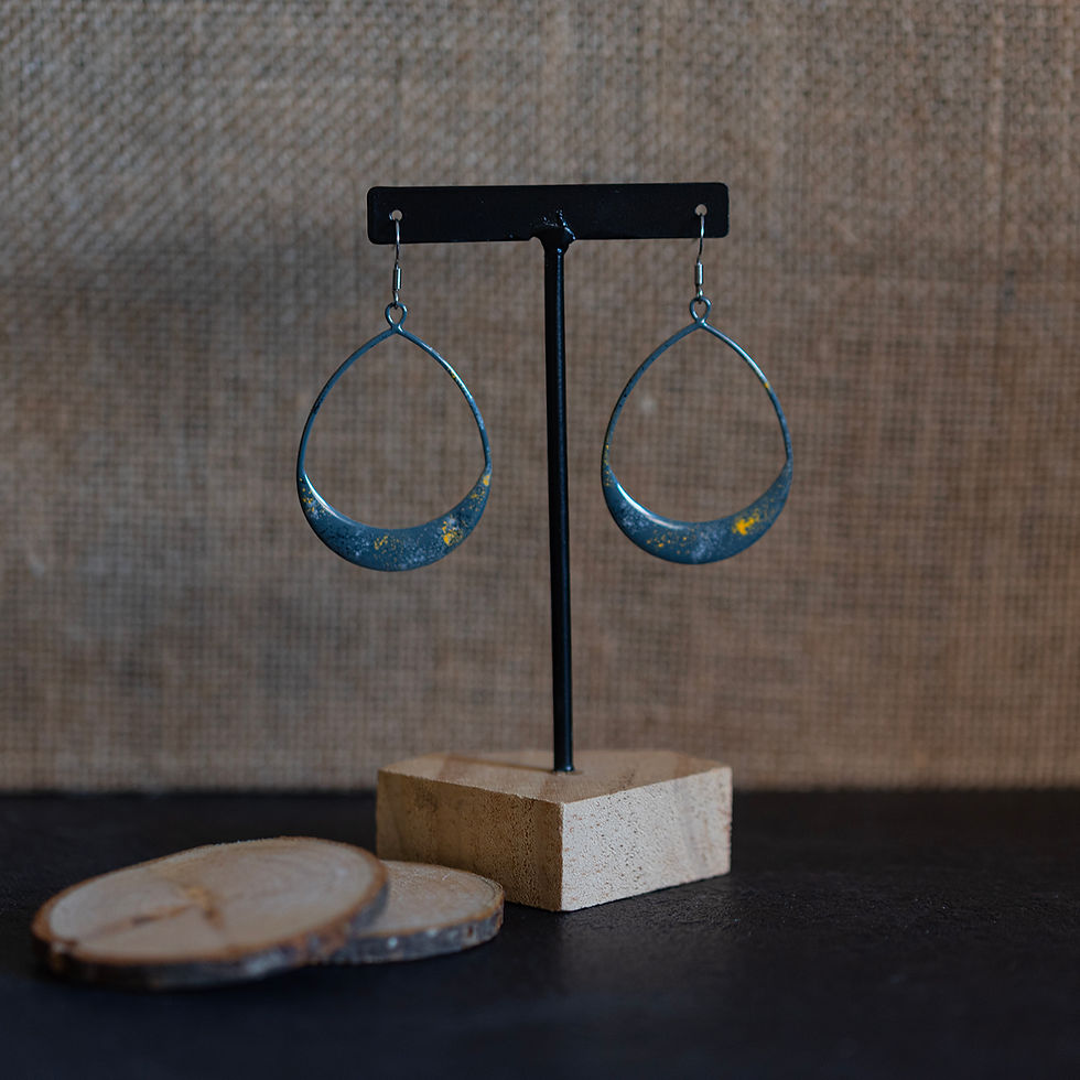 Miniature : Boucles d'oreilles' Pushkar gris'