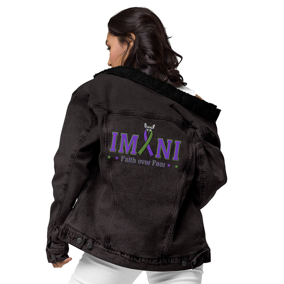 Thumbnail: Imani_Faith over Fear_3xMVP_Unisex denim sherpa jacket