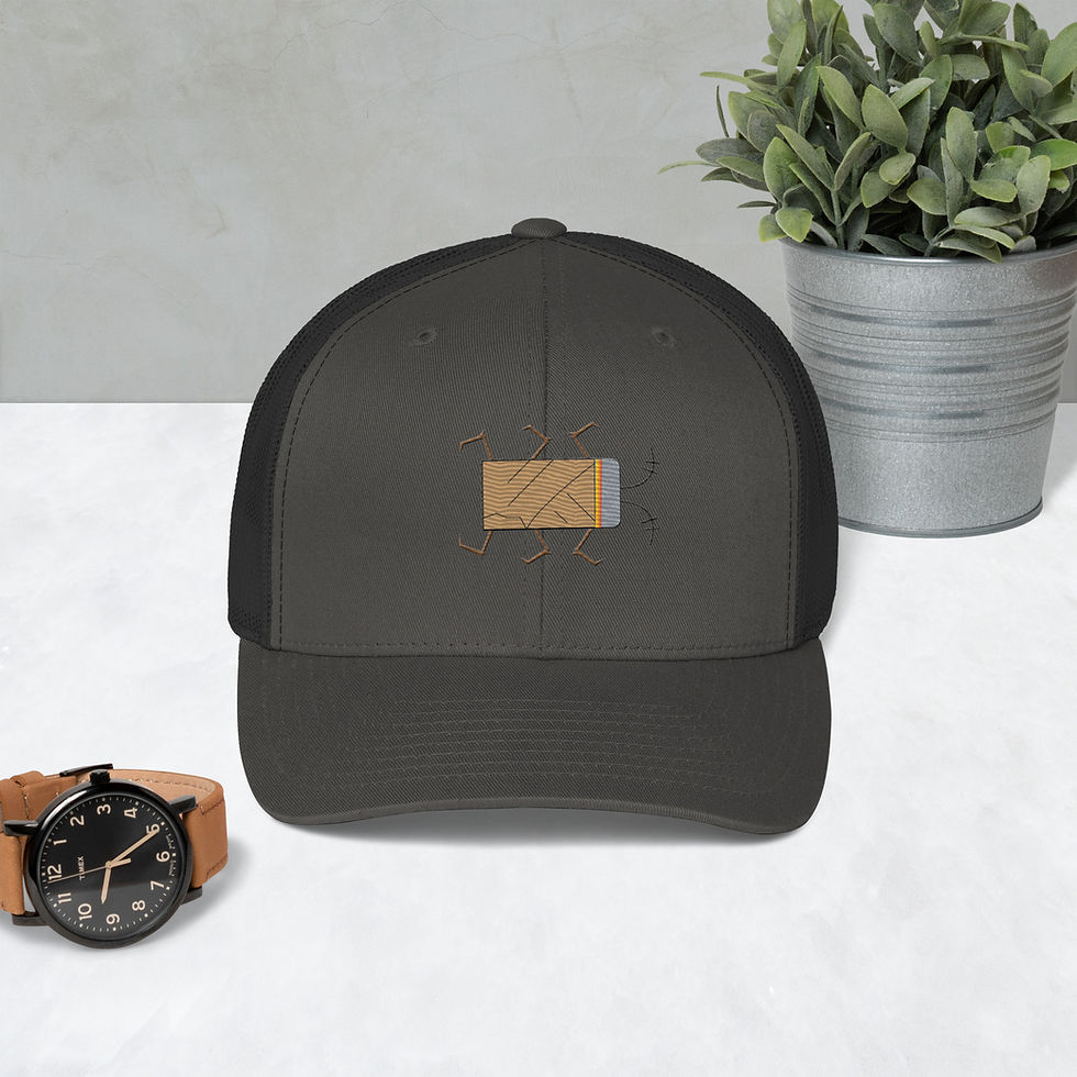 Thumbnail: ib Graphics +_Roach Roach _Unisex_Trucker Cap
