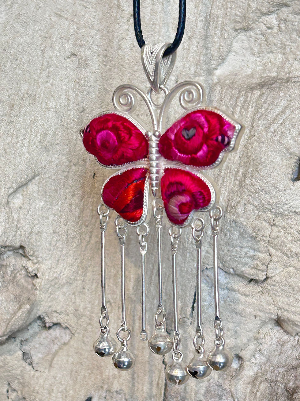 Miniature : Pendentif en tissu ancien 