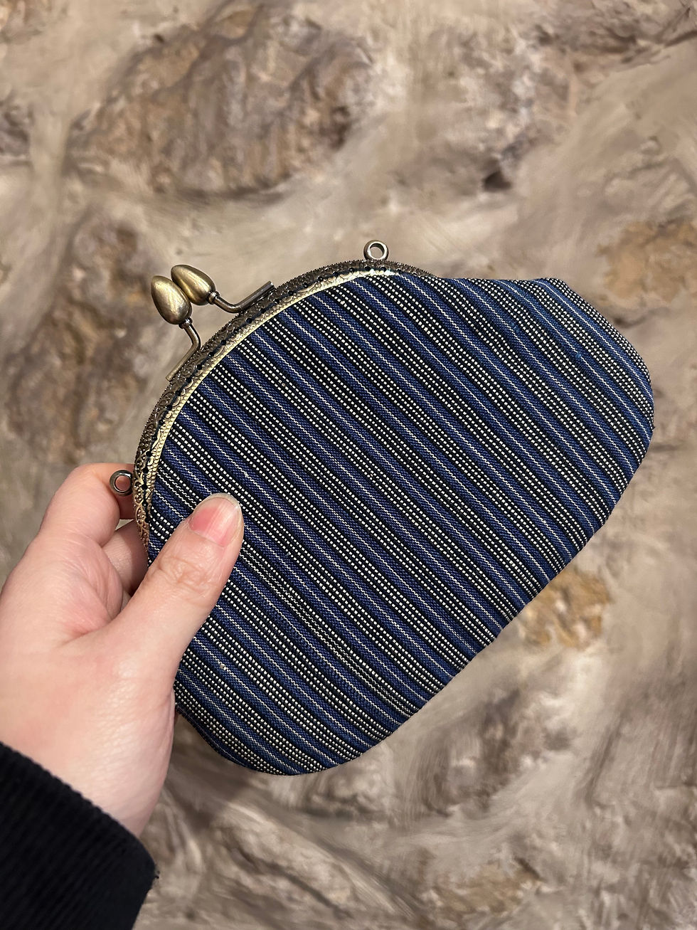 Miniature : Porte-monnaie en tissu tissé à la main 