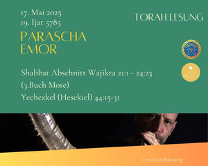 Parascha vom 2025 05 17