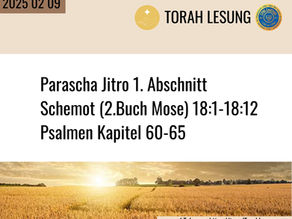 Parascha vom 2025 02 09