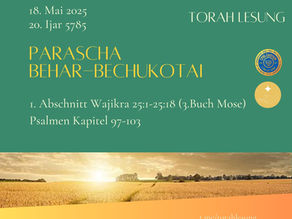 Parascha vom 2025 05 18