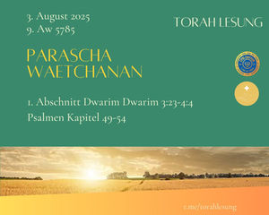 Parascha vom 2025 08 03