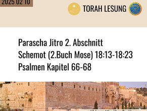 Parascha vom 2025 02 10