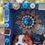 Thumbnail: Winter Moon Man Diorama-blue-glitter-owl-dog-snowman-cabochons-mosaic tiles