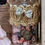 Thumbnail: Spring Wedding diorama-boy and girl-pink rabbit-bird-floral fabric flowers-embellished glass jar-key