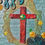 Thumbnail: Folk Art Angel and Cross Ornament