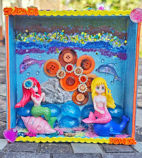 Mermaid's Rock Shadow Box - diorama | White Owl Perfumery