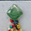 Thumbnail: vegetable soup Christmas tree resin art- glass diamond piece at top w/multicolored rocks/glass pieces