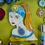 Thumbnail: Blond Haired Girl Diorama-bright apple green paint-mini handmade perfume bottles-upcycled jewelry-plants