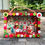 Thumbnail: Red Christmas diorama-santa-reindeer-present-stocking-bottle brush tree-6x4x1"